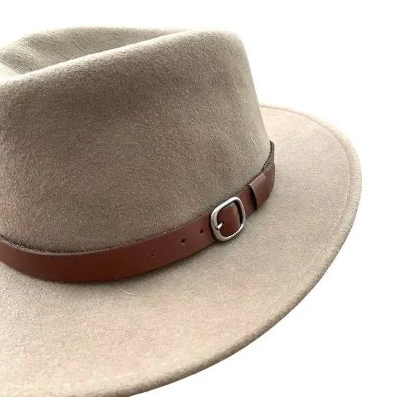 Bailey Briar Wool Fedora Hat with Taupe Brown Band